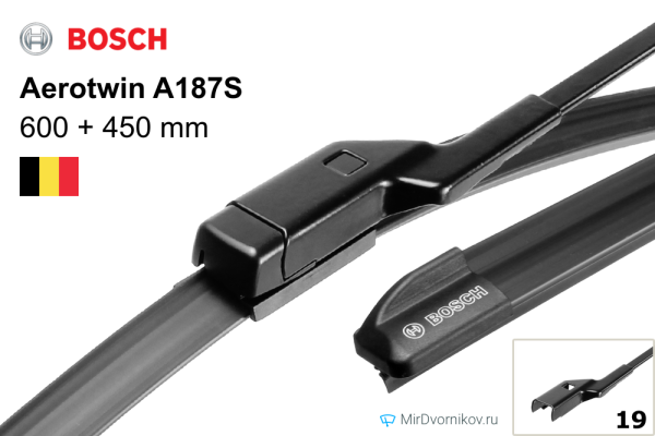 Комплект стеклоочистителей Bosch Aerotwin A187S